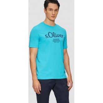 S.Oliver  Men Cotton Classic T-shirt with a logo print 2139909-62d1