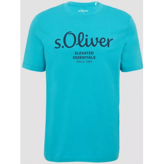 S.Oliver Men Cotton Classic T-shirt with a logo print 2139909-62d1 S.Oliver Men Cotton Classic T-shirt with a logo print 2139909-62d1