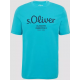 S.Oliver Men Cotton Classic T-shirt with a logo print 2139909-62d1 S.Oliver Men Cotton Classic T-shirt with a logo print 2139909-62d1