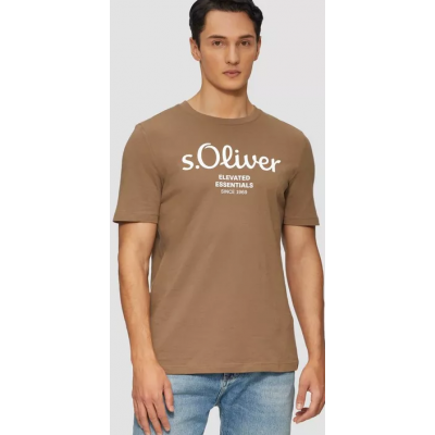 S.Oliver Men Cotton Classic T-shirt with a logo print 2139909-84d1 S.Oliver Men Cotton Classic T-shirt with a logo print 2139909-84d1