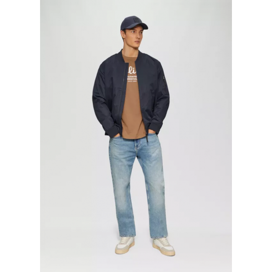 S.Oliver Men Cotton Classic T-shirt with a logo print 2139909-84d1 S.Oliver Men Cotton Classic T-shirt with a logo print 2139909-84d1