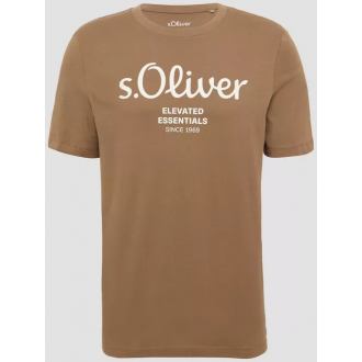S.Oliver Men Cotton Classic T-shirt with a logo print 2139909-84d1 S.Oliver Men Cotton Classic T-shirt with a logo print 2139909-84d1