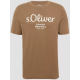 S.Oliver Men Cotton Classic T-shirt with a logo print 2139909-84d1 S.Oliver Men Cotton Classic T-shirt with a logo print 2139909-84d1