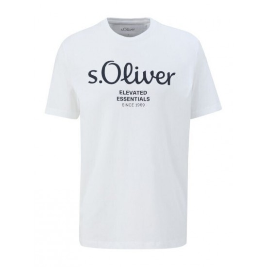 S.Oliver Ανδρικό Κοντομάνικο Μπλουζάκι Λευκό 2139909-01d1 S.Oliver Ανδρικό Κοντομάνικο Μπλουζάκι Λευκό 2139909-01d1