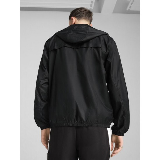 Puma Ανδρικό Μπουφάν Αντιανεμικό Μαύρο 684625-01 Puma Ανδρικό Μπουφάν Αντιανεμικό Μαύρο 684625-01
