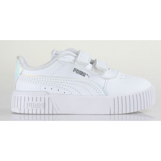 Puma Παιδικά Bebe Sneakers Carina 2.0 Holo 2.0 V Inf με Σκρατς Λευκά 398739-01 Puma Παιδικά Bebe Sneakers Carina 2.0 Holo 2.0 V Inf με Σκρατς Λευκά 398739-01