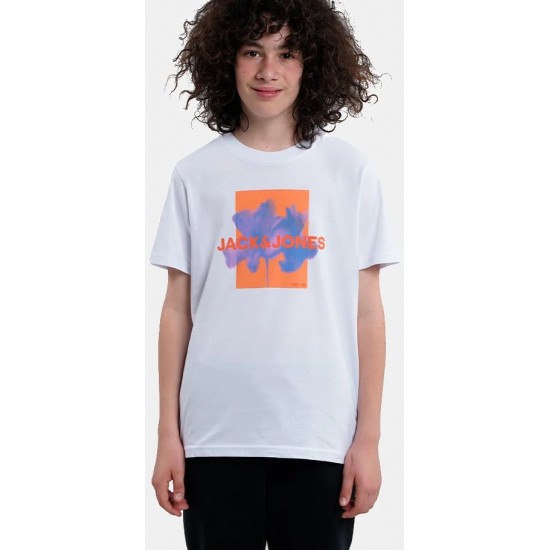 Jack & Jones Παιδικό T-shirt Λευκό 12256927 white Jack & Jones Παιδικό T-shirt Λευκό 12256927 white
