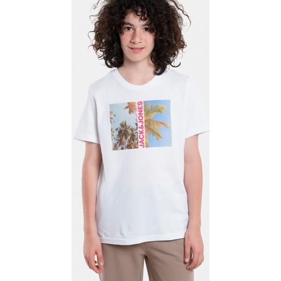 Jack & Jones Παιδικό T-Shirt Κοντομάνικο 12249870 white Jack & Jones Παιδικό T-Shirt Κοντομάνικο 12249870 white