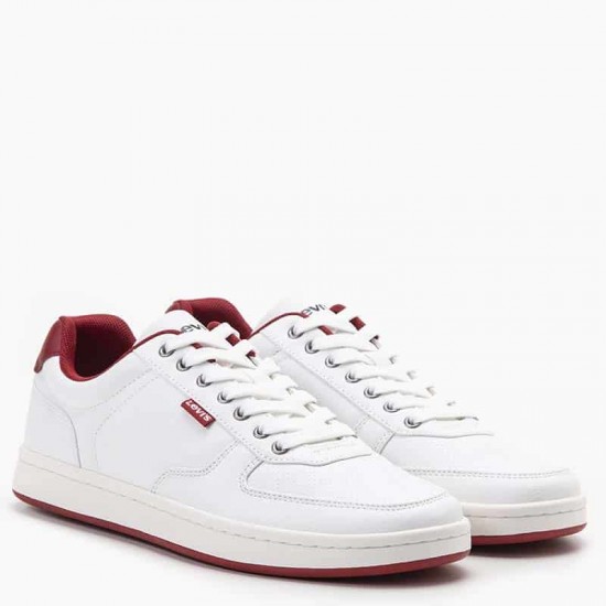 Levi's Ανδρικά Sneakers Λευκά Μπορντό 235207-1794-51 Levi's Ανδρικά Sneakers Λευκά Μπορντό 235207-1794-51