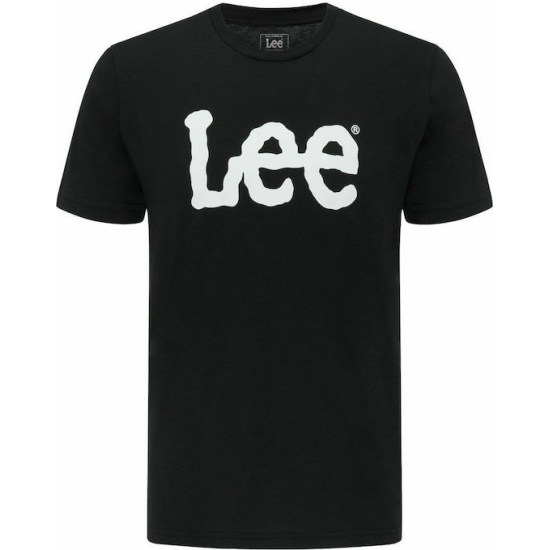 Lee Ανδρικό T-shirt Μαύρο με Λογότυπο L65QAI01 Lee Ανδρικό T-shirt Μαύρο με Λογότυπο L65QAI01