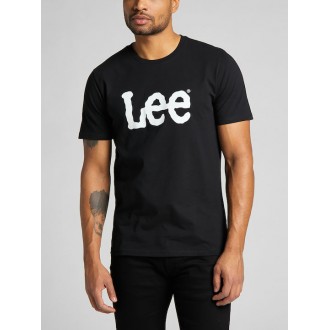 Lee Ανδρικό T-shirt Μαύρο με Λογότυπο L65QAI01 Lee Ανδρικό T-shirt Μαύρο με Λογότυπο L65QAI01