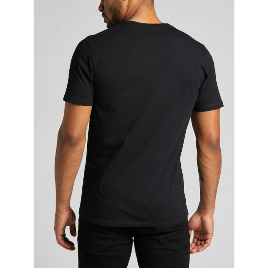 Lee Ανδρικό T-shirt Μαύρο με Λογότυπο L65QAI01 Lee Ανδρικό T-shirt Μαύρο με Λογότυπο L65QAI01
