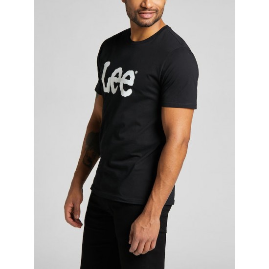 Lee Ανδρικό T-shirt Μαύρο με Λογότυπο L65QAI01 Lee Ανδρικό T-shirt Μαύρο με Λογότυπο L65QAI01