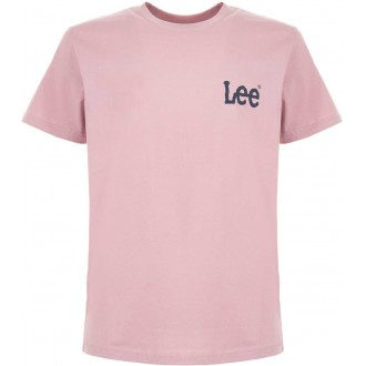 Lee Ανδρικό T-shirt Ροζ με Λογότυπο lmg0009 - soft mauve