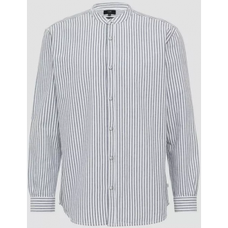 QS by S.Oliver  Regular fit striped Oxford shirt with a stand-up collar 2164548 - 58g0