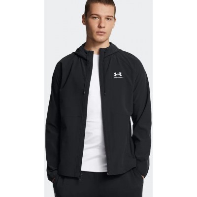 Under Armour Μπουφάν Αντιανεμικό Μαύρο 1390149-001 Under Armour Μπουφάν Αντιανεμικό Μαύρο 1390149-001