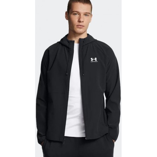 Under Armour Μπουφάν Αντιανεμικό Μαύρο 1390149-001 Under Armour Μπουφάν Αντιανεμικό Μαύρο 1390149-001