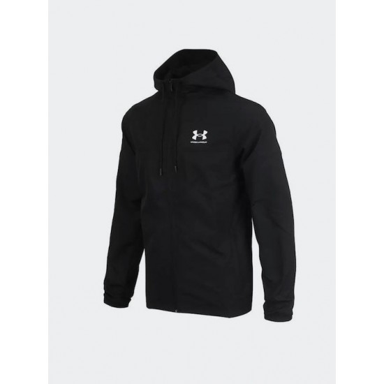 Under Armour Μπουφάν Αντιανεμικό Μαύρο 1390149-001 Under Armour Μπουφάν Αντιανεμικό Μαύρο 1390149-001