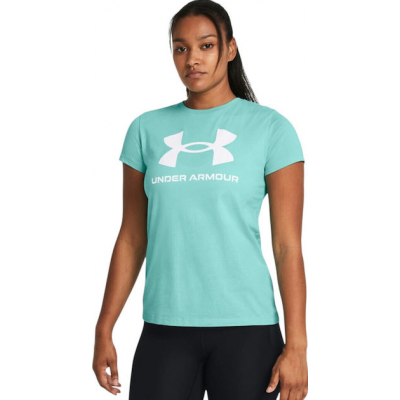 Under Armour Γυναικείο Αθλητικό T-shirt Hydro Green-white 1356305-348