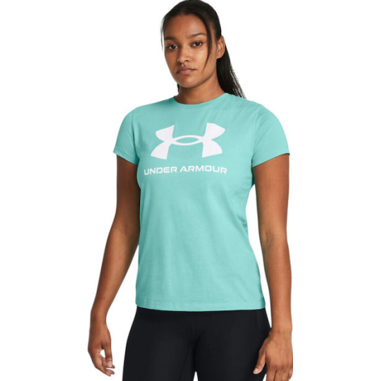 Under Armour Γυναικείο Αθλητικό T-shirt Hydro Green-white 1356305-348 Under Armour Γυναικείο Αθλητικό T-shirt Hydro Green-white 1356305-348