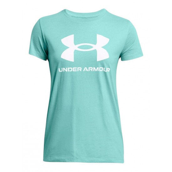 Under Armour Γυναικείο Αθλητικό T-shirt Hydro Green-white 1356305-348 Under Armour Γυναικείο Αθλητικό T-shirt Hydro Green-white 1356305-348