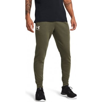 Under Armour Terry Rival Παντελόνι Φόρμας με Λάστιχο Khaki 1380843-390