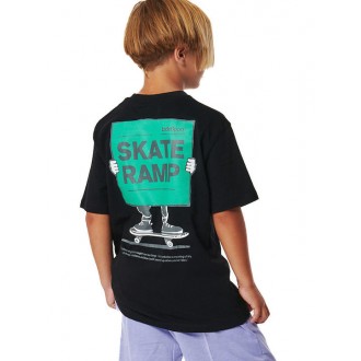 Body Action Παιδικό T-shirt Black  με τύπωμα στη πλάτη  054505-black