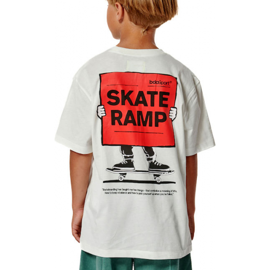 Body Action Παιδικό T-shirt White με τύπωμα στη πλάτη 054505-01 Body Action Παιδικό T-shirt White με τύπωμα στη πλάτη 054505-01
