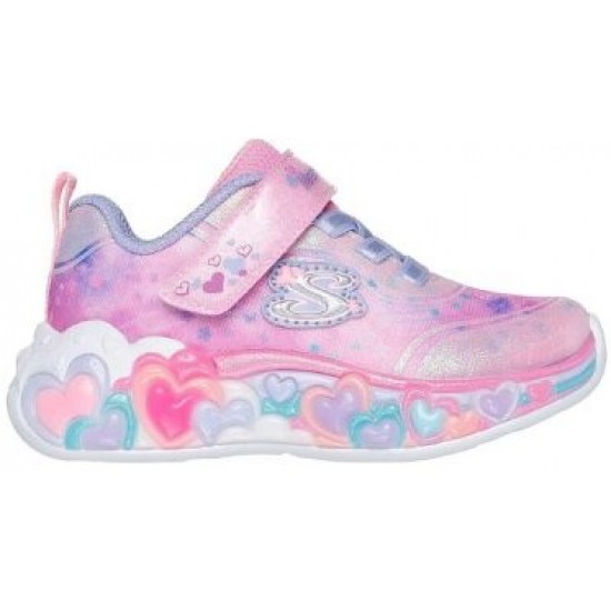 Skechers Heart Παιδικά Sneakers με Φωτάκια Ροζ 302696N-LPMT