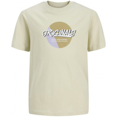 Jack & Jones Παιδική Μπλούζα Κοντομάνικη Μπεζ 12278350 antique white