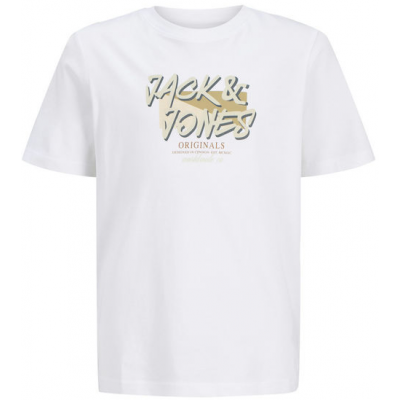 Jack & Jones Παιδική Μπλούζα Κοντομάνικη Λευκό 12278350  antique white