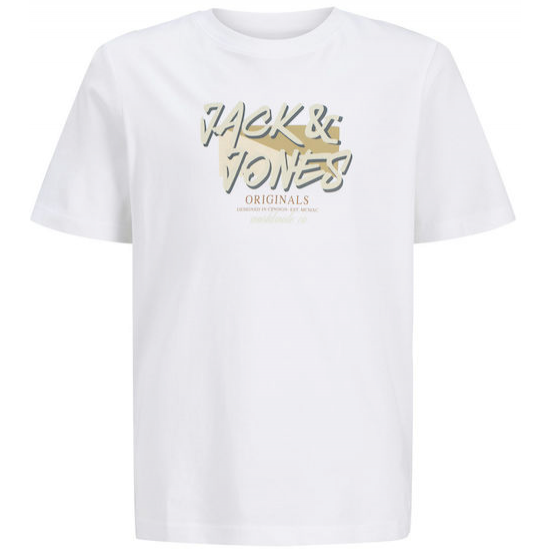Jack & Jones Παιδική Μπλούζα Κοντομάνικη Λευκό 12278350 antique white Jack & Jones Παιδική Μπλούζα Κοντομάνικη Λευκό 12278350 antique white