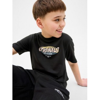 Jack & Jones Παιδική Μπλούζα Κοντομάνικη Μαυρο 12278350 black Jack & Jones Παιδική Μπλούζα Κοντομάνικη Μαυρο 12278350 black