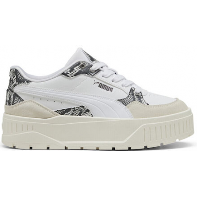 Puma Karmen Ii Idol Snake Chic Γυναικεία Sneakers Λευκά 400395-01