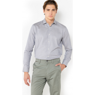 The Bostonians Μακρυμάνικo Βαμβακερό Πουκάμισο  DOBBY CUSTOM FIT 3anp2385 - b435bg