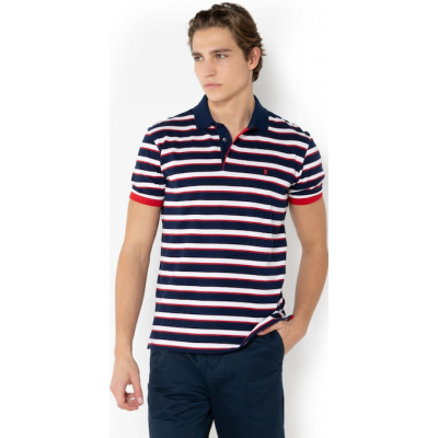 The Bostonians Polo Μπλούζα Κοντομάνικη Μπλε, Κόκκινο 3PS4460-B166NV
