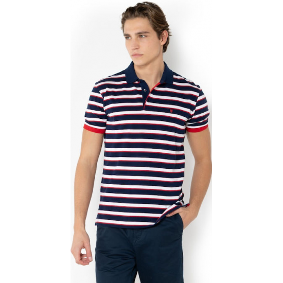 The Bostonians Polo Μπλούζα Κοντομάνικη Μπλε, Κόκκινο 3PS4460-B166NV