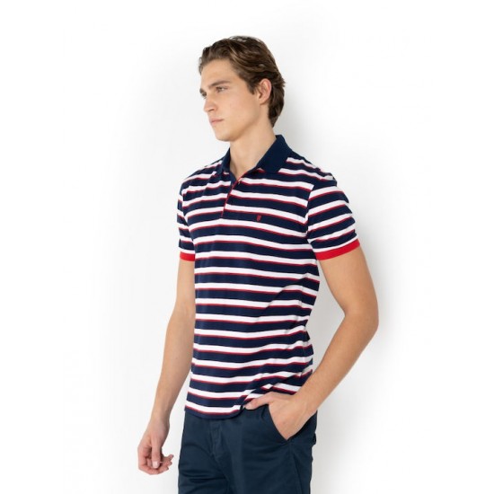 The Bostonians Polo Μπλούζα Κοντομάνικη Μπλε, Κόκκινο 3PS4460-B166NV