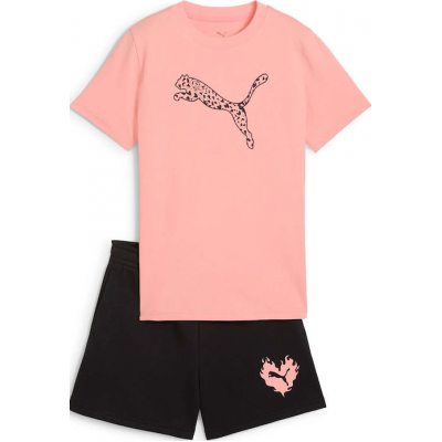 Puma Παιδικό Σετ με Σορτς Καλοκαιρινό 2τμχ Ροζ 686308-18