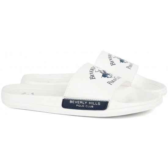 Beverly Hills Polo Club Ανδρικές Παντόφλες Άσπρες bhm519500 - 0061 white Beverly Hills Polo Club Ανδρικές Παντόφλες Άσπρες bhm519500 - 0061 white
