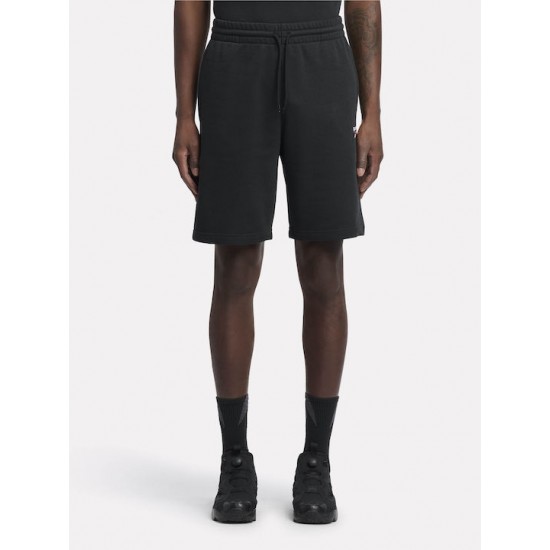 Reebok Men's Identity Small Logo Ft Short Black White 100221791 Reebok Men's Identity Small Logo Ft Short Black White 100221791