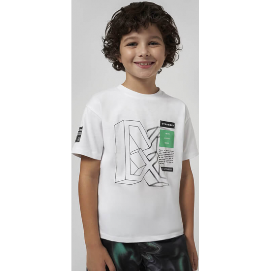 Mayoral Παιδικό T-Shirt 6045-68 blanco Mayoral Παιδικό T-Shirt 6045-68 blanco