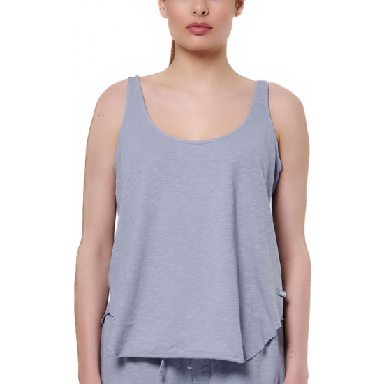 Body Action Γυναικεία Μπλούζα Βαμβακερή Αμάνικη 041517 Lavender Blue