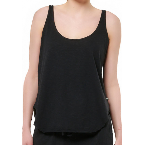 Body Action Γυναικεία Μπλούζα Βαμβακερή Αμάνικη Black 041517 black