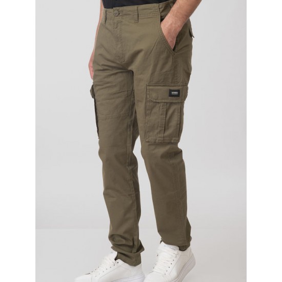Rebase Παντελόνι Cargo Ελαστικό 251rccp-4026 khaki Rebase Παντελόνι Cargo Ελαστικό 251rccp-4026 khaki