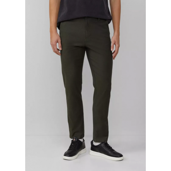 QS by S.Oliver Slim fit chinos in two-tone fabric 2167590-79K0 QS by S.Oliver Slim fit chinos in two-tone fabric 2167590-79K0