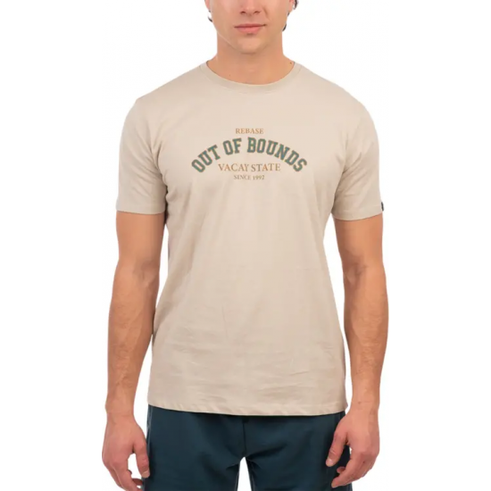 Rebase Ανδρική Μπλούζα T-Shirt 251RTS-9011-Ice Grey Μπεζ Rebase Ανδρική Μπλούζα T-Shirt 251RTS-9011-Ice Grey Μπεζ