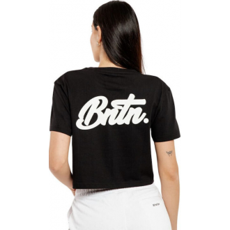 Be:Nation Γυναικείο Oversized Crop T-shirt Μαύρο 05112509-01