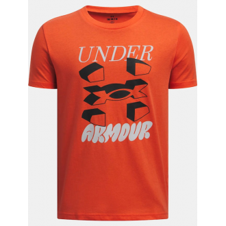 Under Armour Παιδική Μπλούζα Κοντομάνικη Πορτοκαλί Big Logo Ss 1390003-847