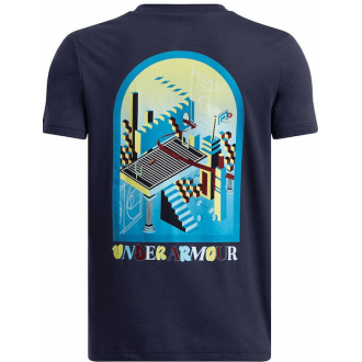 Under Armour Παιδικό T-shirt Μπλε Logo Ss 1390010-410